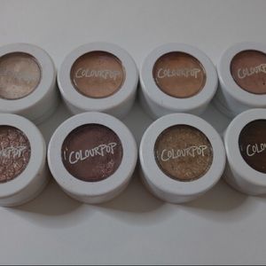 ColourPop Eyeshadow - Used All Nude Shadows